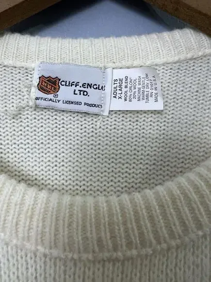 Vintage Cliff Engle LTD Washington Capitals NHL Hockey Sweater USA 80s Size XL - Picture 5 of 12